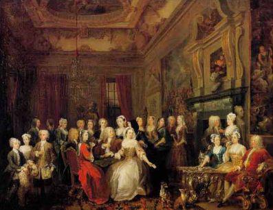 William Hogarth The Assembly at Wanstead House. Earl Tylney and family in foreground china oil painting image